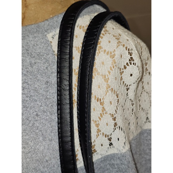 MIKAXQI & BAGS IVORY QUILTED DBL HANDLE SHOULDER WOMEN'S PURSE BAG TOTE 10x10" - Picture 6 of 13